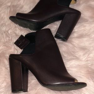 calvin klein open toe booties